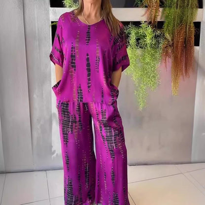 Ensemble Confort Imprimé à Col Rond