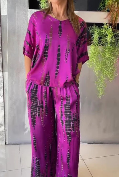 Ensemble Confort Imprimé à Col Rond