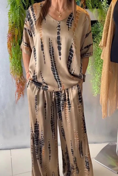 Ensemble Confort Imprimé à Col Rond